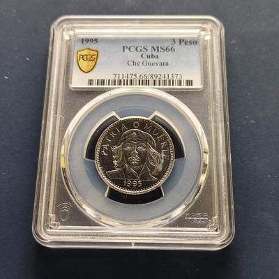 【全场包邮】纯粹捡漏拍493场-持续更新中 - 古巴1995年格瓦拉3比索-PCGS MS66