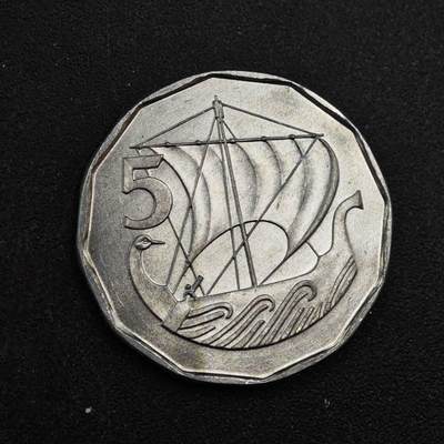 【淘币小摊】实时拍第八百四十四拍   散币场   满百包邮可预留二周 每周一统一发货   - 塞浦路斯1982年5分铝币