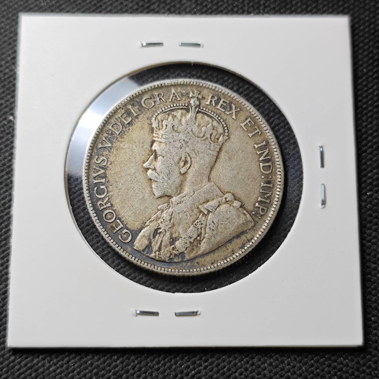 KK钱币收藏小铺  第399期  百期特拍（四拍之三）2月预留时间 周末发货  1917英属加拿大50分银币