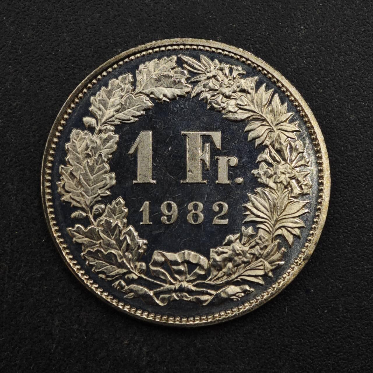 【淘币小摊】实时拍第八百四十四拍   散币场   满百包邮可预留二周 每周一统一发货   瑞士1982年1法郎镍币