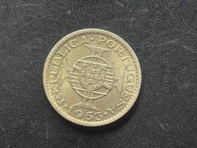 邮泉阁限时拍卖第三十九场 欧洲专场（硬币在国外。请付邮费6元。） 佛得角葡萄牙殖民地1953年2.5斯库蒂