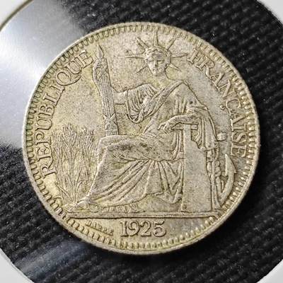 KK钱币收藏小铺  第399期  百期特拍（四拍之三）2月预留时间 周末发货 -  1925法属印支10分银币 细节都在