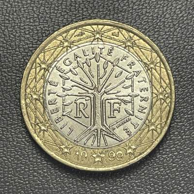 回流0110 - 法国1999年1欧元双金属币 生命树