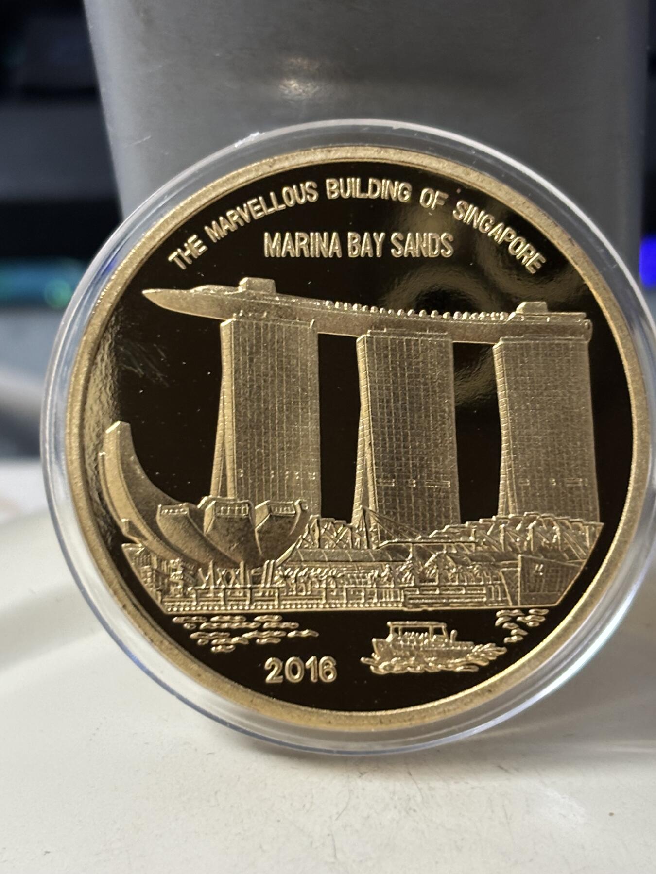 第187期拍卖 朝鲜2016年新加坡币展纪念铜币