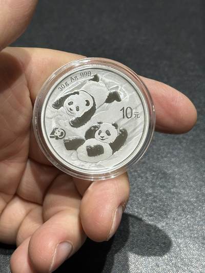 《外钞收藏家》第六百零一期（畅拍场）（本平台长期征集拍品、欢迎藏友们联系合作） - 2022年熊猫银币 30克 一枚 裸币