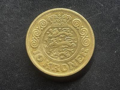 邮泉阁限时拍卖第三十九场 欧洲专场（硬币在国外。请付邮费6元。） 丹麦玛格丽特二世女王1989年10克朗