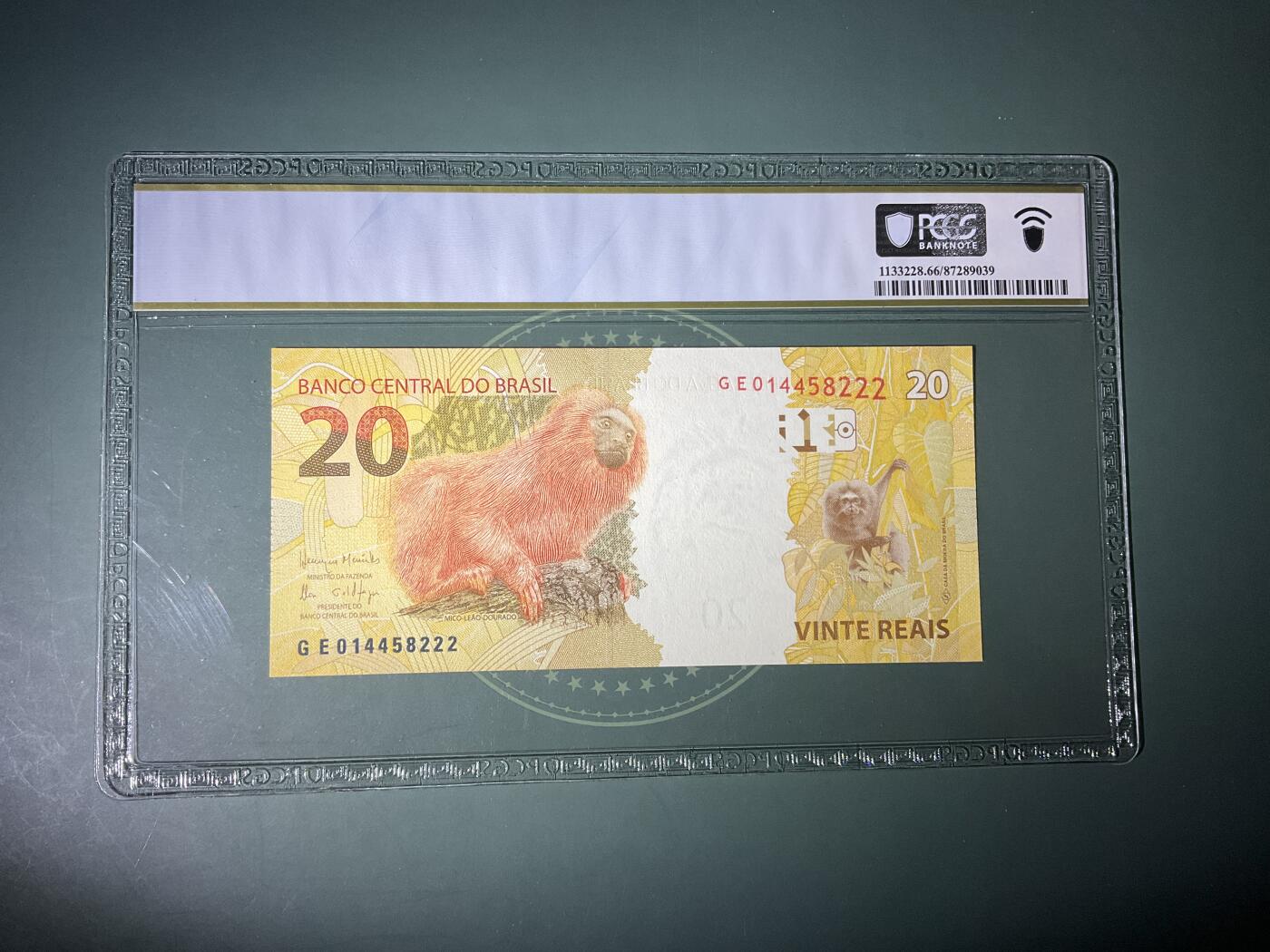 【礼羽收藏】🌏世界钱币拍卖第119期 美评PCGS-2010年巴西20雷亚尔豹子222靓号