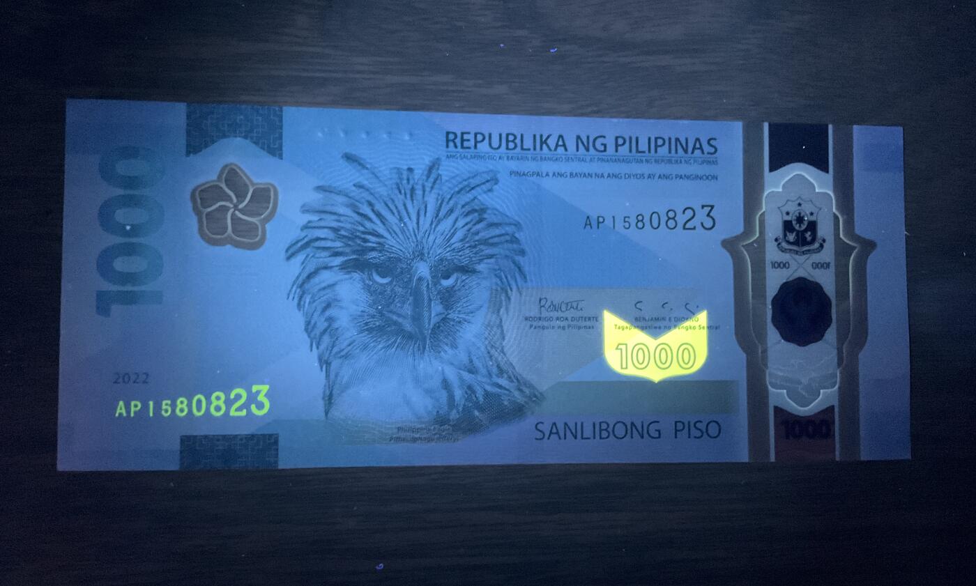 【礼羽收藏】🌏世界钱币拍卖第119期  菲律宾1000比索，世界最佳获奖钞无47，开窗无任何划痕品相绝品