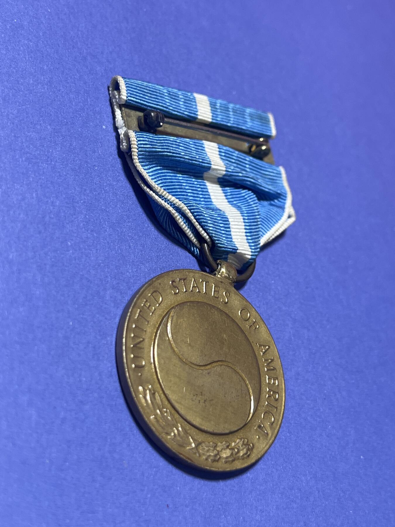 世界各国奖章纪念章徽章无底价拍卖 美军朝鲜服役奖章（Korean Service Medal）韩战参加纪念章