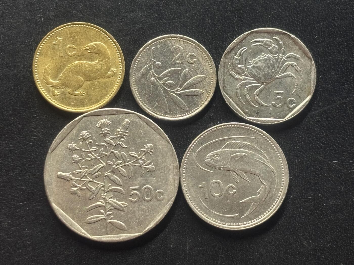 邮泉阁限时拍卖第三十九场 欧洲专场（硬币在国外。请付邮费6元。） 马耳他5枚