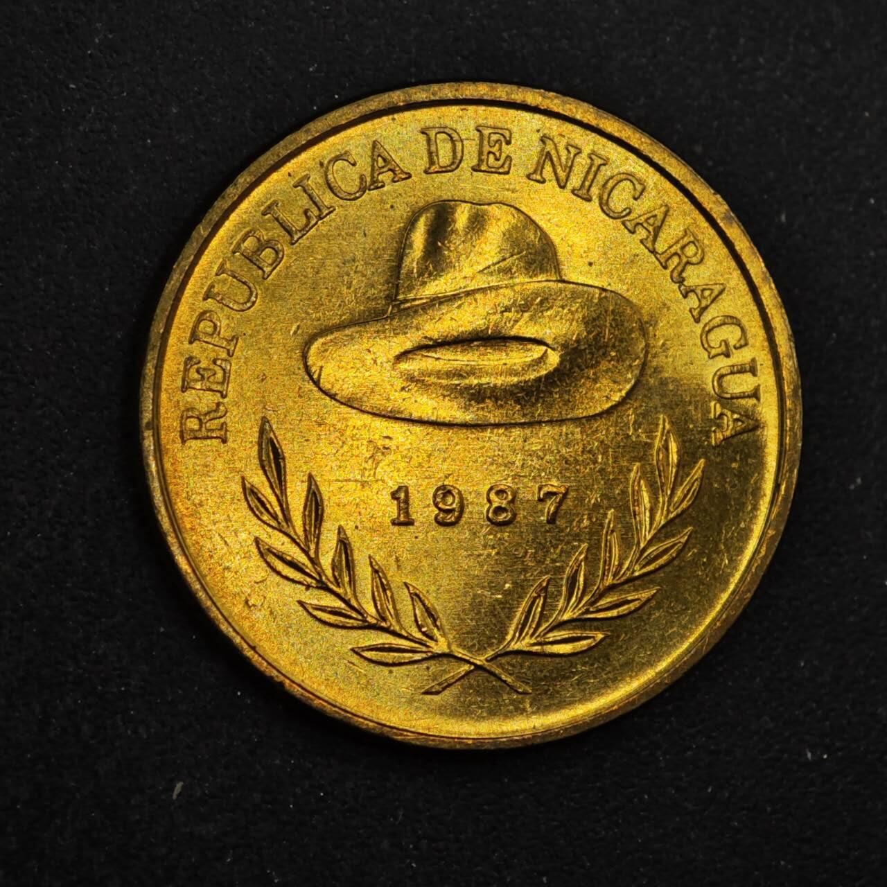 【淘币小摊】实时拍第八百四十四拍   散币场   满百包邮可预留二周 每周一统一发货   尼加拉瓜1987年50分铜币草帽版