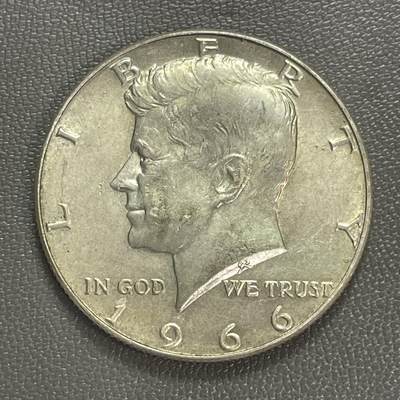 回流0110 - 美国1966年半圆银币 肯尼迪总统 12.5克40%银
