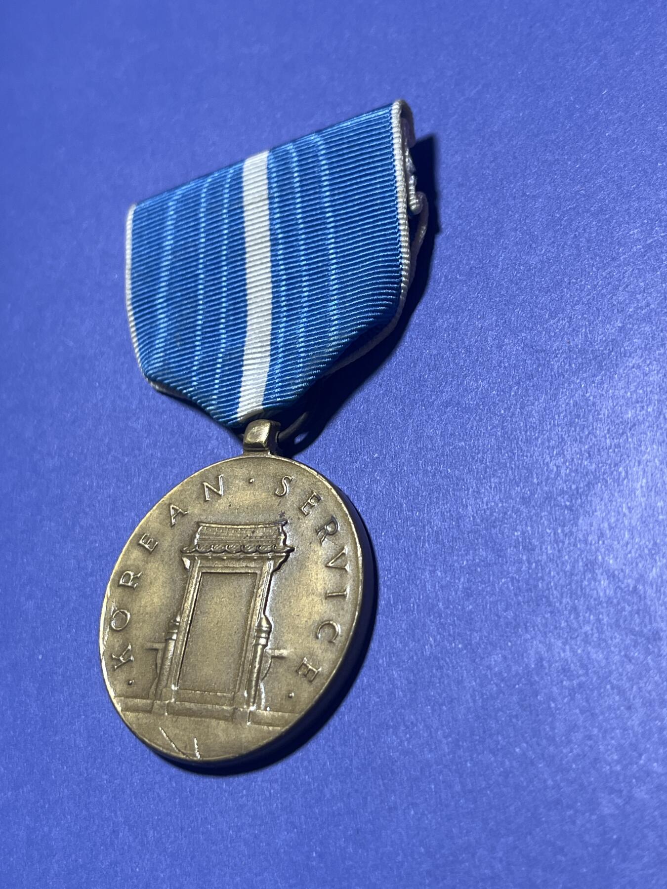 世界各国奖章纪念章徽章无底价拍卖 美军朝鲜服役奖章（Korean Service Medal）韩战参加纪念章