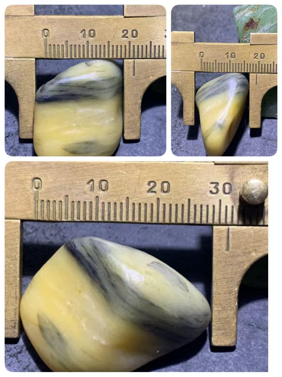 放福利！精美天然地表青花飘鸡油黄金丝玉籽料原石一块！
