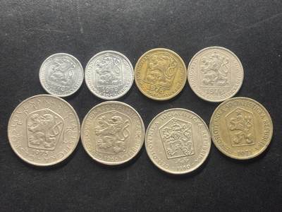 邮泉阁限时拍卖第三十九场 欧洲专场（硬币在国外。请付邮费6元。） 捷克斯洛伐克8枚