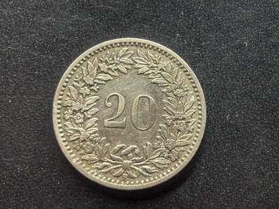 邮泉阁限时拍卖第三十九场 欧洲专场（硬币在国外。请付邮费6元。） 瑞士1901年20拉彭