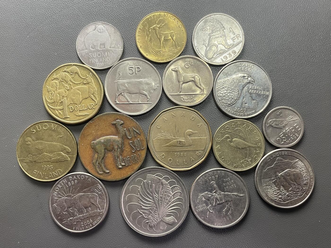 回流0110 美品飞禽走兽16枚