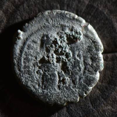 【良泉】【春节前最后一场】2月5日晚19.30点开拍！208组，本场结束后预存钱币的朋友请告知，将连同本场拍品一起邮寄，预祝诸位春节愉快！ - 13.38克，公元576年【拜占庭】查士丁二世和皇后索菲亚，在位第12年，40努米大铜币，克孜科斯造币厂