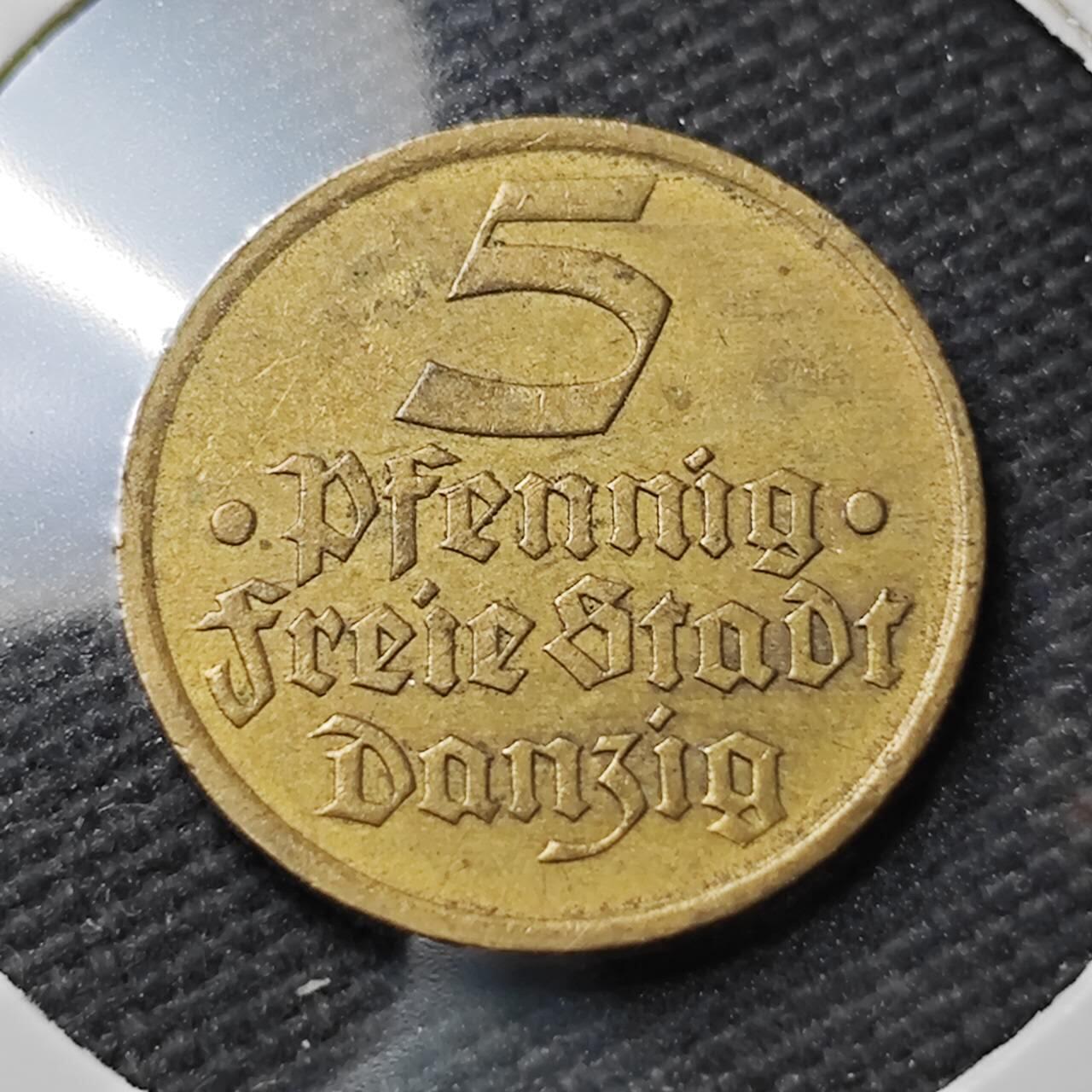 KK钱币收藏小铺  第399期  百期特拍（四拍之三）2月预留时间 周末发货  1932但泽5芬尼铜币