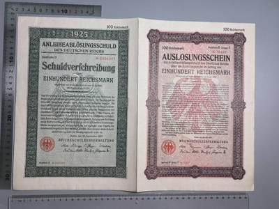 小驴勋章奖章收藏1月10日周六晚六点拍卖（珍爱和平，收藏战争，铭记历史，勿忘国耻，忠党爱国。有偿代拍，送拍规则在简介最后，参拍须阅读规则后再参拍，关系到运费包装发货时效真假辨别等关键信息，拍卖时不再发原图，看大图店主微信码在拍卖店铺介绍里） - 25年100马克债券