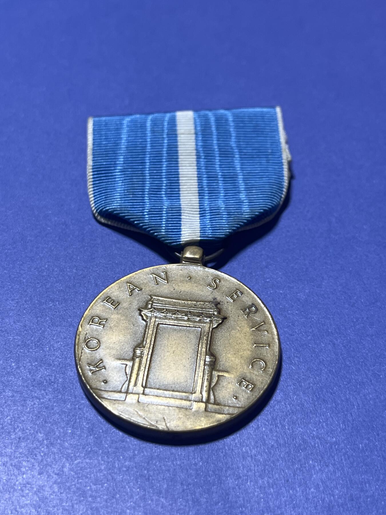 世界各国奖章纪念章徽章无底价拍卖 美军朝鲜服役奖章（Korean Service Medal）韩战参加纪念章