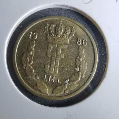 沼泽如烟--第956场 - 卢森堡1986年5法郎