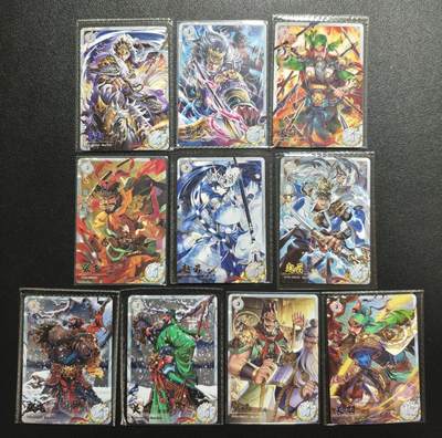 天玑星卡拍第159期《1.12周一截拍》持续收拍收评中 满赠卡需备注 - 卡游三国 蜀国五虎将 精选卡游三国各时期五虎 白玉卡 部分抽卡原膜 10张