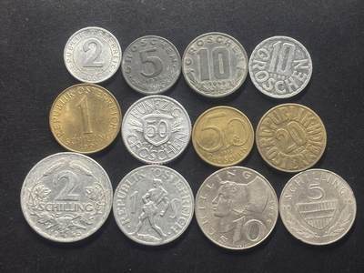 邮泉阁限时拍卖第三十九场 欧洲专场（硬币在国外。请付邮费6元。） - 奥地利12枚