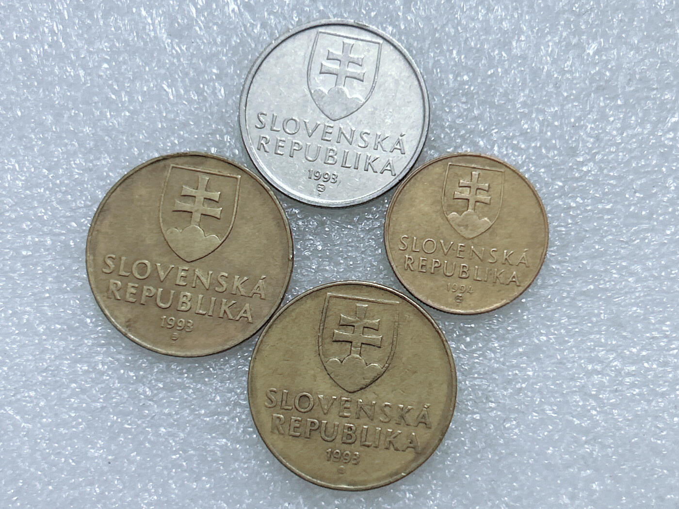 第一海外回流一元起拍收藏 散集专场  第289期 斯洛伐克硬币🇸🇰4枚