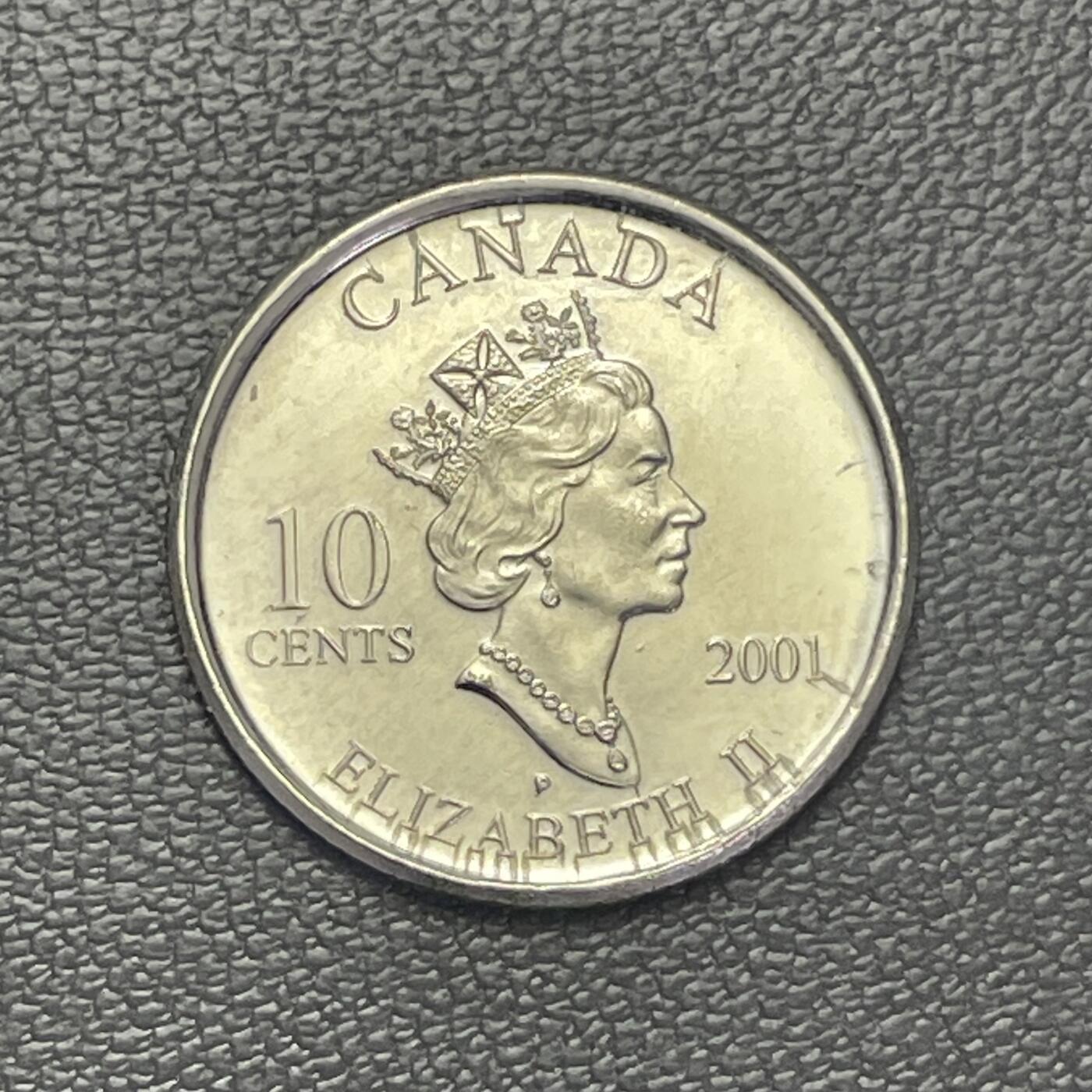 回流0110 加拿大2001年10分青年志愿者纪念币