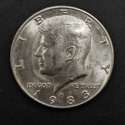 【淘币小摊】实时拍第八百四十四拍   散币场   满百包邮可预留二周 每周一统一发货   - 美国1983年肯尼迪半美元