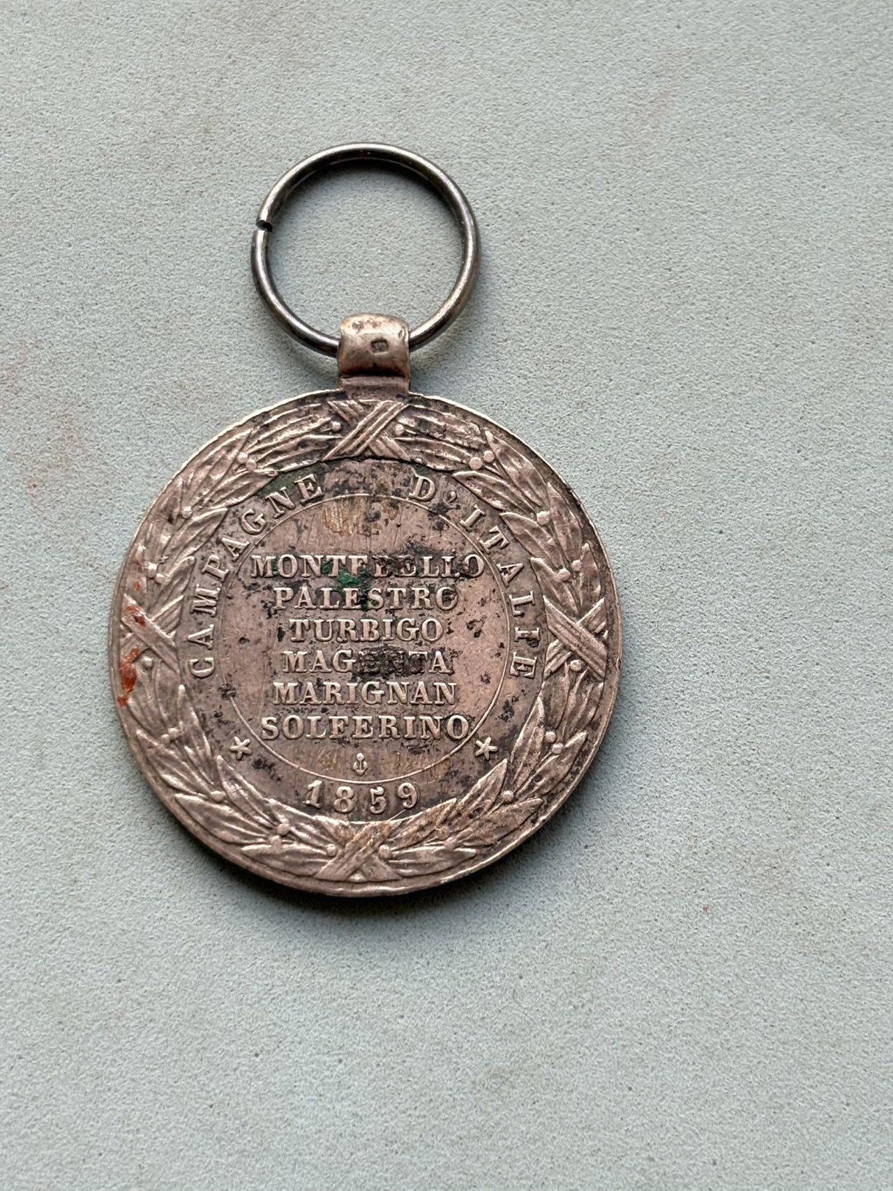 盛世勋华——号角文化勋章邮票专场拍卖第298期 法国1859年远征意大利战役奖章 早期银制带银标