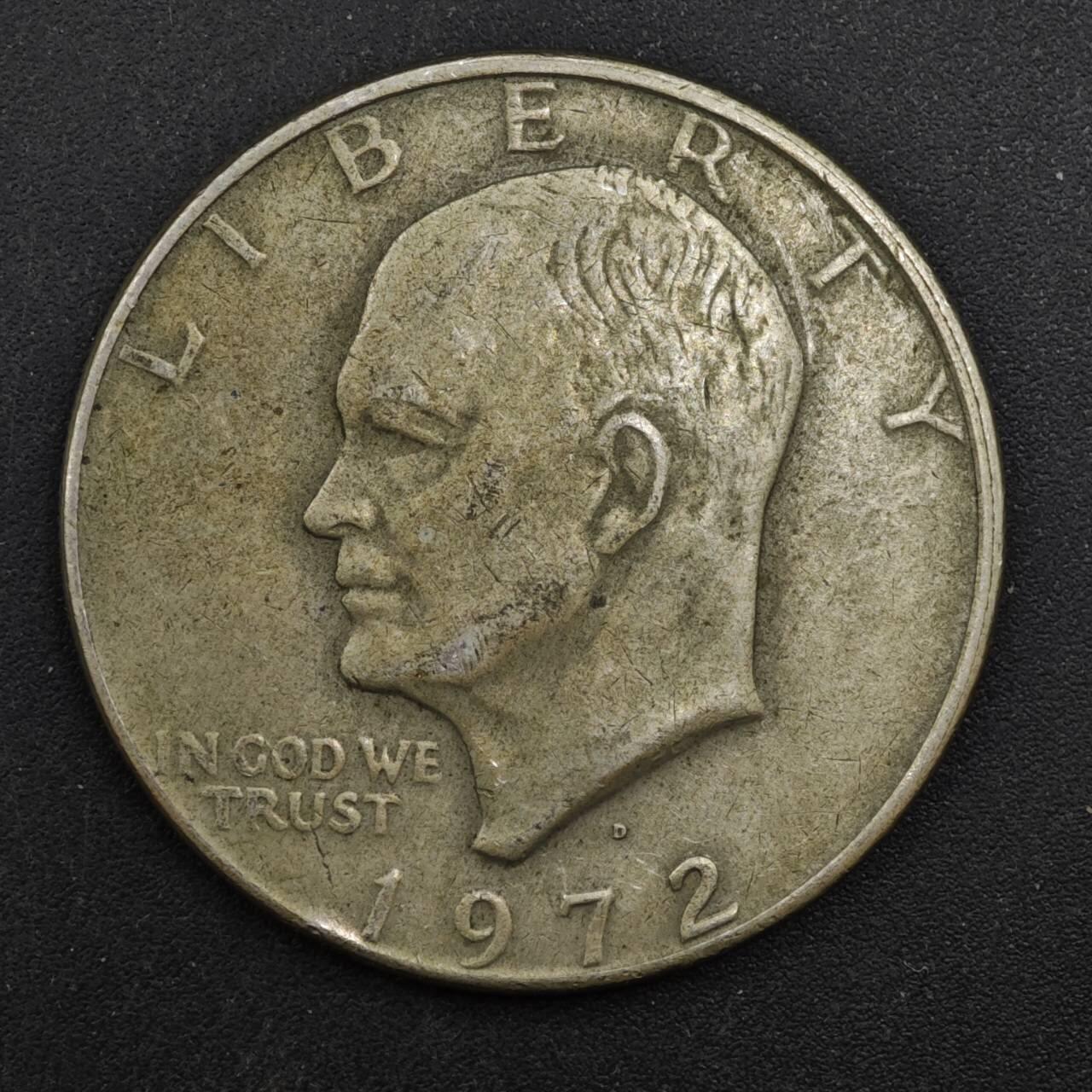 【淘币小摊】实时拍第八百四十四拍   散币场   满百包邮可预留二周 每周一统一发货   美国1972年月球鹰美元