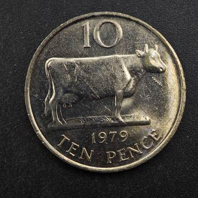 【淘币小摊】实时拍第八百四十四拍   散币场   满百包邮可预留二周 每周一统一发货   - 根西岛1979年10便士镍币