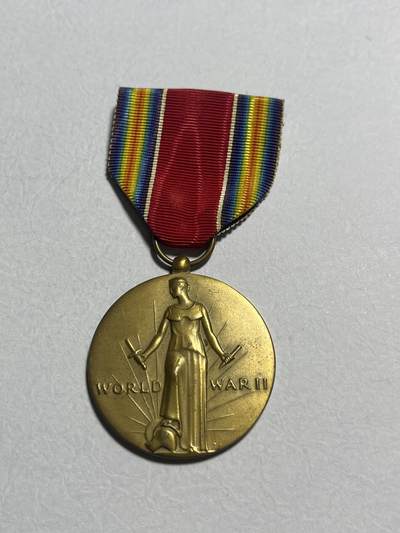世界各国奖章纪念章徽章无底价拍卖 - 美国第二次世界大战胜利奖章（World War II Victory Medal）