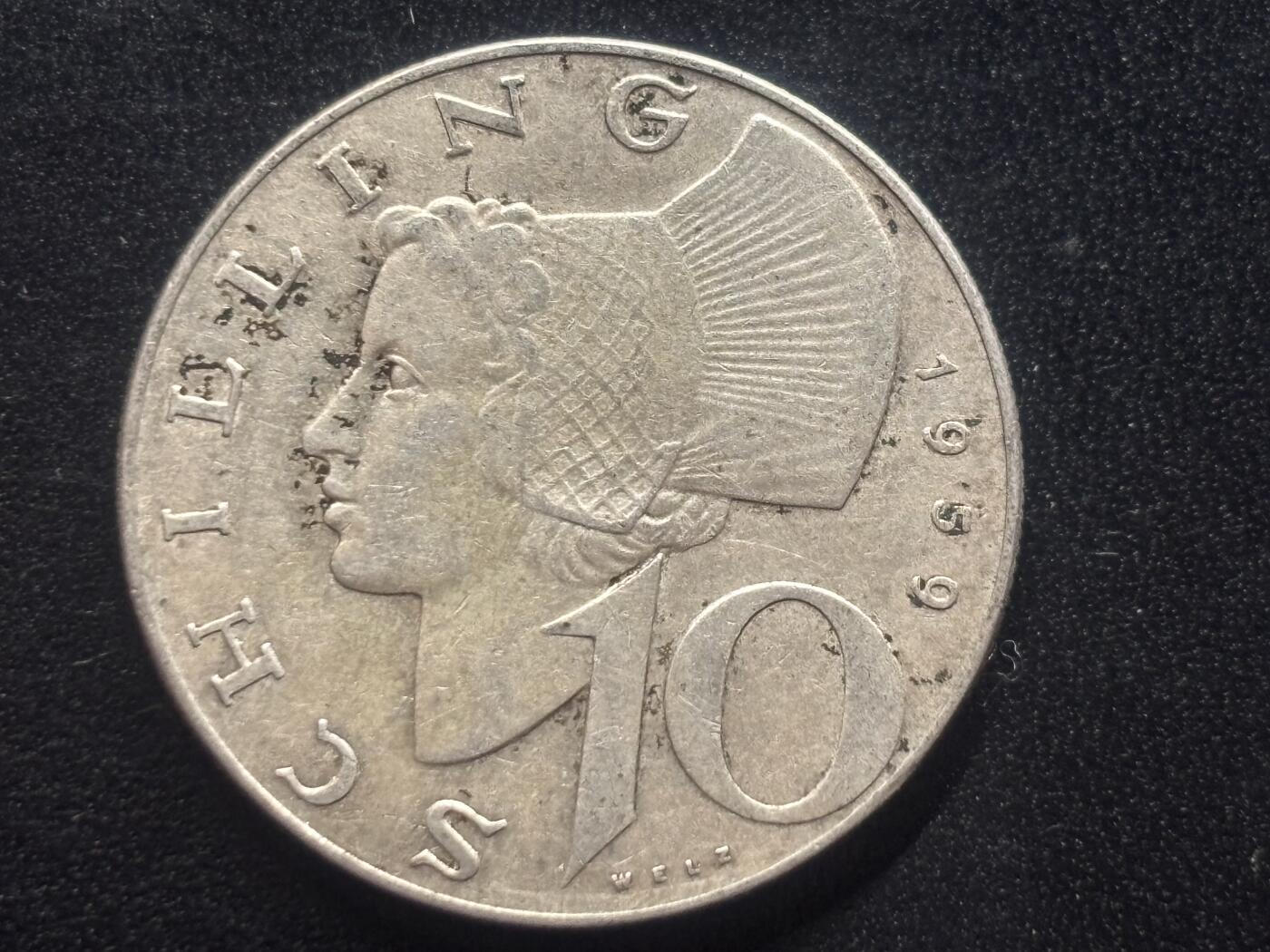 邮泉阁限时拍卖第三十九场 欧洲专场（硬币在国外。请付邮费6元。） 奥地利1959年10先令银币