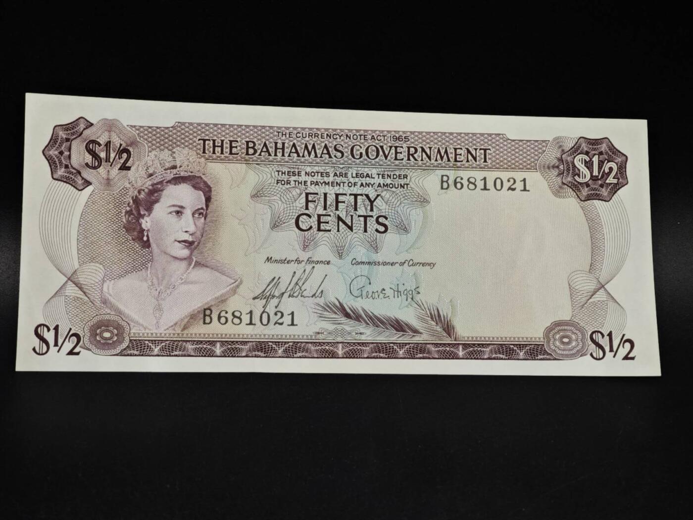 【淘币小摊】限时拍第八百四十五拍  纸币场  满百包邮可预留两周  周一统一发货  巴哈马50分纸币