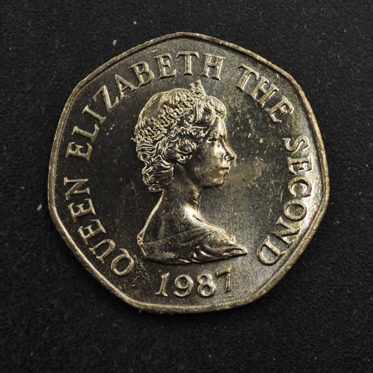 【淘币小摊】实时拍第八百四十四拍   散币场   满百包邮可预留二周 每周一统一发货   泽西岛1987年20便士镍币