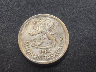 邮泉阁限时拍卖第三十九场 欧洲专场（硬币在国外。请付邮费6元。） - 芬兰1964年1马克银币