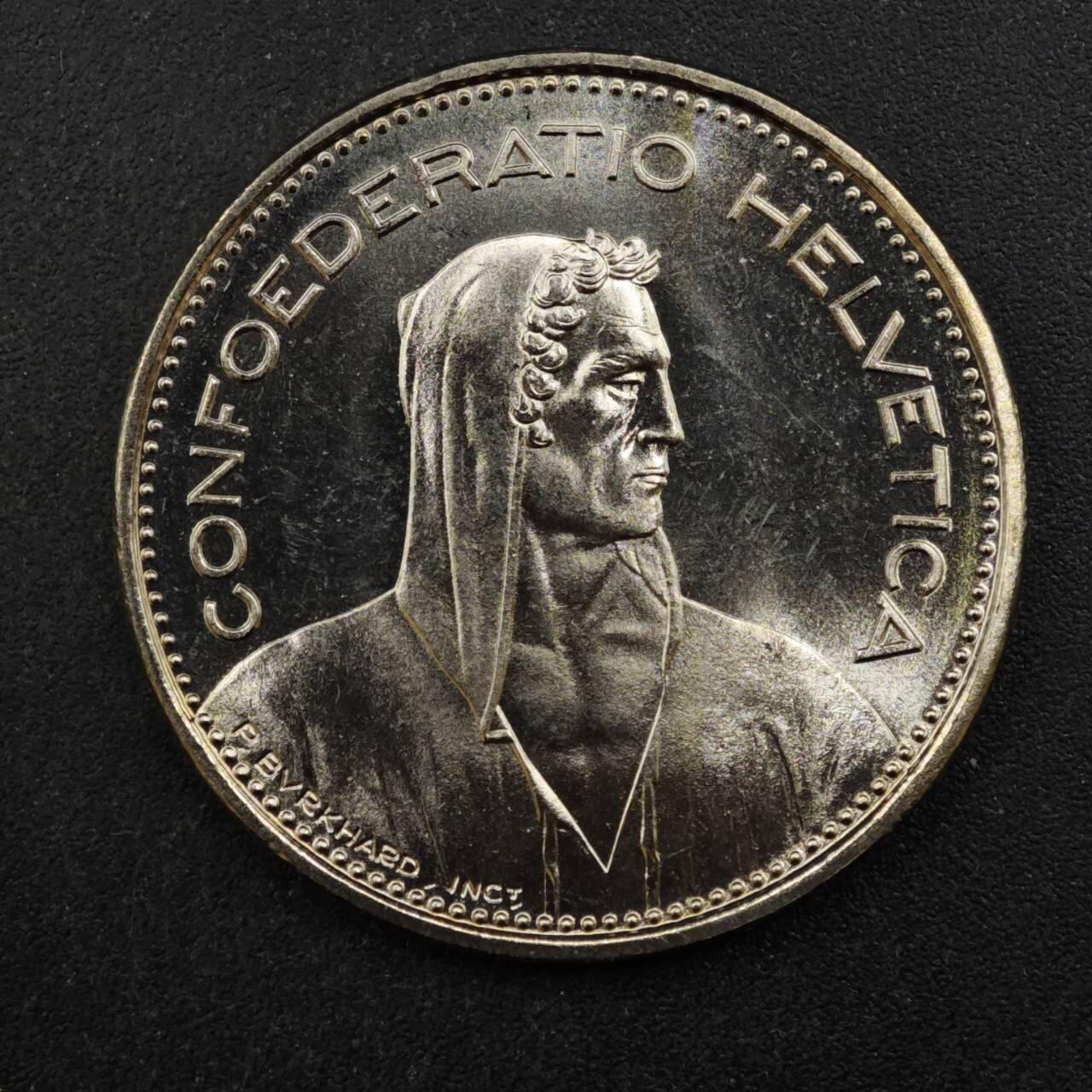 【淘币小摊】实时拍第八百四十四拍   散币场   满百包邮可预留二周 每周一统一发货   瑞士1982年5法郎镍币