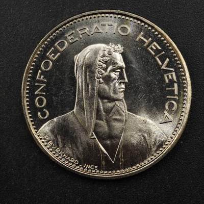 【淘币小摊】实时拍第八百四十四拍   散币场   满百包邮可预留二周 每周一统一发货   - 瑞士1982年5法郎镍币