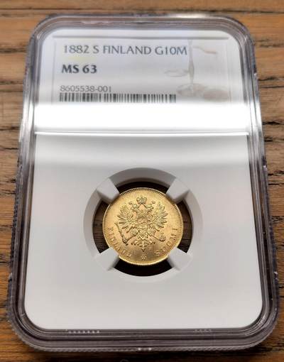 凡希社世界钱币微拍第三百十八期 - 1882俄占芬兰10马克金币NGC-MS63