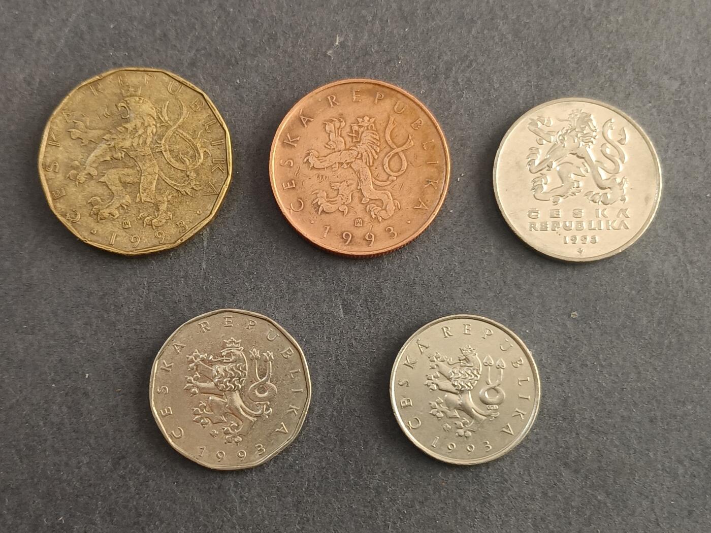 【游宝包邮场】蛇年第106期 纸钞硬币卡牌综合场[二] 捷克🇨🇿 1993年套币