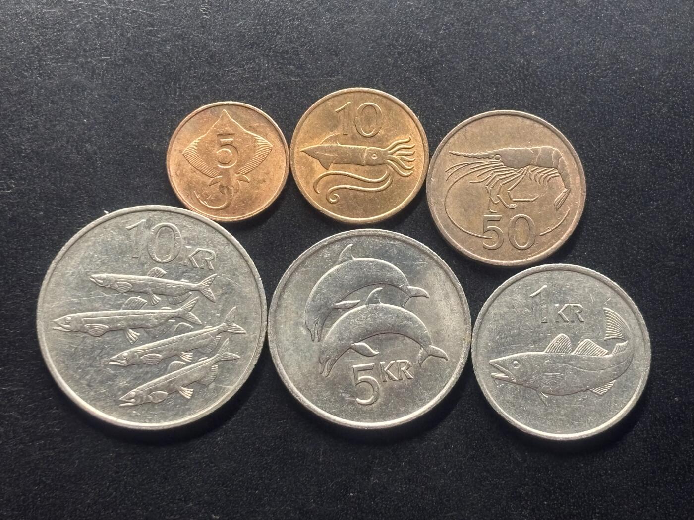 邮泉阁限时拍卖第三十九场 欧洲专场（硬币在国外。请付邮费6元。） 冰岛1981-2024年6枚