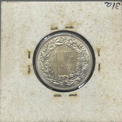 回流0110 - 全新瑞士1977年1瑞士法郎