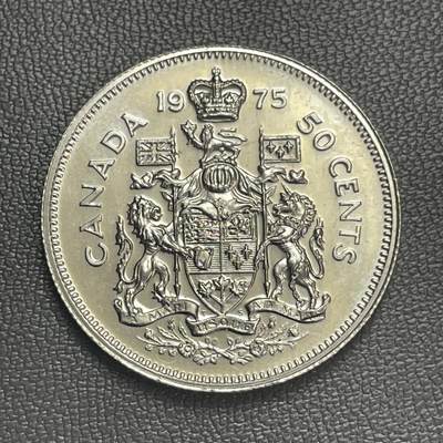 回流0110 - 加拿大1975年50分精制镍币 加拿大国徽