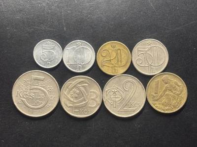 邮泉阁限时拍卖第三十九场 欧洲专场（硬币在国外。请付邮费6元。） - 捷克斯洛伐克8枚