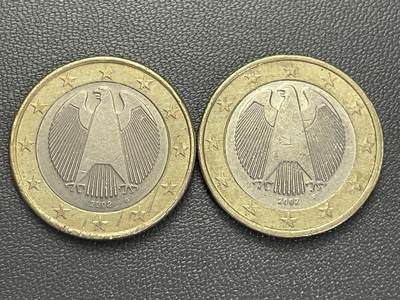 回流0110 - 德国2002年1欧元双金属币两枚 联邦之鹰
