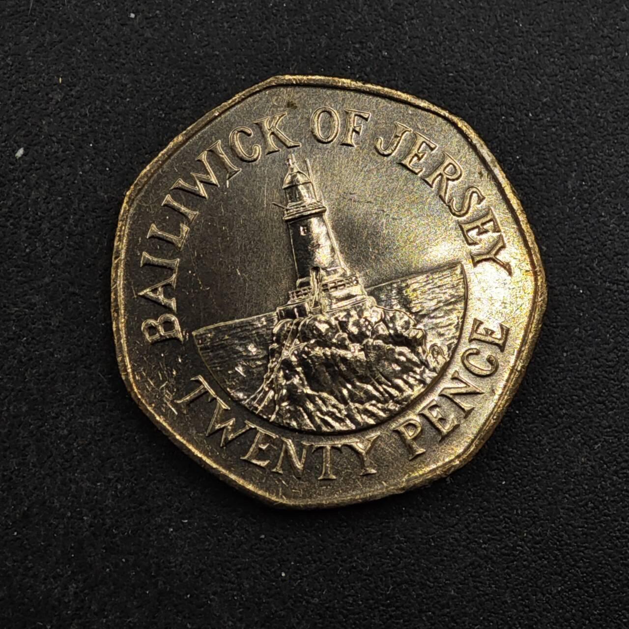 【淘币小摊】实时拍第八百四十四拍   散币场   满百包邮可预留二周 每周一统一发货   泽西岛1987年20便士镍币