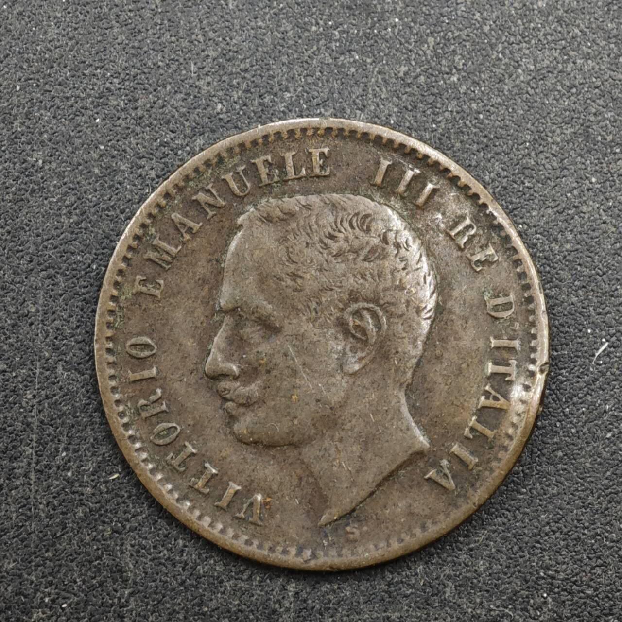 【淘币小摊】实时拍第八百四十四拍   散币场   满百包邮可预留二周 每周一统一发货   意大利1903年2分铜币翘边